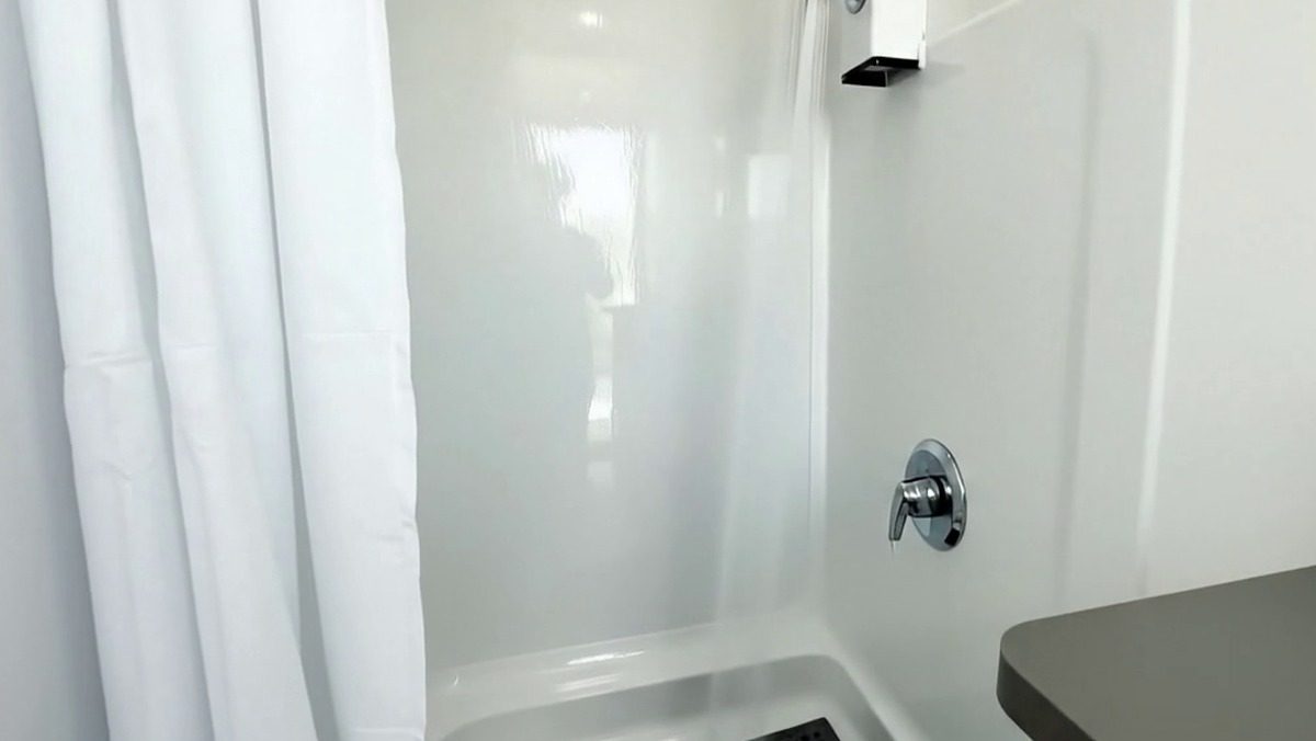 Interior private shower stall